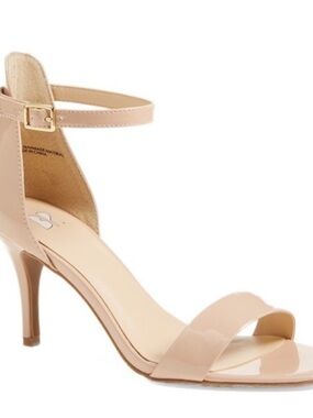Nordstrom BP Blush Patent Ankle-Strap Heels